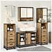 Set di mobili per il bagno con porta 4 pcs Rovere artigianale - Foto miniatura 4