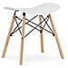 Sgabello Valora CORFU bianco moderno design ergonomico x4 - Foto miniatura 2