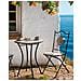 Set Di 2 Sedie Da Giardino Comiso Pieghevole Metallo Nero /bianco - Foto miniatura 1