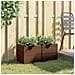 Fioriere da Giardino 2 pz Marrone 36x30x32 cm in Polyrattan - Foto miniatura 3