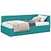 Struttura Letto Angolare con Materasso 2 pcs Turchese Velluto - Foto miniatura 1