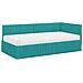 Struttura Letto Angolare con Materasso 2 pcs Turchese Velluto - Foto miniatura 4