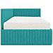 Struttura Letto Angolare con Materasso 2 pcs Turchese Velluto - Foto miniatura 8