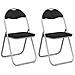 Sedia pieghevole 2 pcs Nero e Grigio 48 x 43,5 x 81 cm - Foto miniatura 1