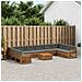 Set divani con cuscino 11 pcs Legno di Acacia Massello - Foto miniatura 2