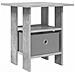 Comodino Grigio cemento 41 x 40 x 45 cm Legno multistrato - Foto miniatura 1