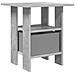 Comodino Grigio cemento 41 x 40 x 45 cm Legno multistrato - Foto miniatura 8