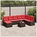 Set di divani con cuscino 5 pcs polyrattan - Foto miniatura 2