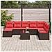 Set di divani con cuscino 5 pcs polyrattan - Foto miniatura 3