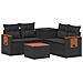Set di divani 6 pz Nero Rattan sintetico e Acciaio - Foto miniatura 1