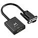 EW9866 Adattatore Convertitore VGA a HDMI Full HD con Audio, Supporta Audio e Video, connettore USB per l'alimentazione, per collegare il PC / Notebook alla TV, Proiettore HD, Monitor HD - Foto miniatura 2