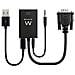 EW9866 Adattatore Convertitore VGA a HDMI Full HD con Audio, Supporta Audio e Video, connettore USB per l'alimentazione, per collegare il PC / Notebook alla TV, Proiettore HD, Monitor HD - Foto miniatura 3