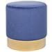 Pouf In Velluto Blu Sophia - Foto miniatura 1