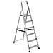 Scala In Alluminio 6 Gradini Portata Max 150kg Uso Domestico Bricolage S1405106 - Foto miniatura 1