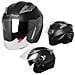 Casco Jet Moto Scooter Omologato Ece 22-05 Visiera Parasole Antigraffio Nero Opaco L - Foto miniatura 1
