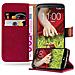 Custodia Compatibile Con Lg G2 In Rosso Vinaccia - Coperchio Protettiva Con Chiusura Magnetica, Funzione Stand E Tasca Per Le Carte - Foto miniatura 4