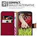 Custodia Compatibile Con Lg G2 In Rosso Vinaccia - Coperchio Protettiva Con Chiusura Magnetica, Funzione Stand E Tasca Per Le Carte - Foto miniatura 6