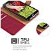 Custodia Compatibile Con Lg G2 In Rosso Vinaccia - Coperchio Protettiva Con Chiusura Magnetica, Funzione Stand E Tasca Per Le Carte - Foto miniatura 7