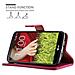 Custodia Compatibile Con Lg G2 In Rosso Vinaccia - Coperchio Protettiva Con Chiusura Magnetica, Funzione Stand E Tasca Per Le Carte - Foto miniatura 9
