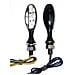 Frecce Indicatori Direzione Led Moto Custom Naked Universali Metallo Nero - Foto miniatura 1