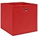 Contenitori 4 Pz In Tessuto Non Tessuto 28x28x28 Cm Rosso - Foto miniatura 3