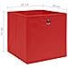 Contenitori 4 Pz In Tessuto Non Tessuto 28x28x28 Cm Rosso - Foto miniatura 6