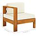 Set Divani Giardino 7 pz Cuscini Bianco Crema in Legno d'Acacia - Foto miniatura 8