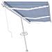 Tenda da Sole Retrattile Manuale con LED 600x350 cm Blu Bianco - Foto miniatura 10