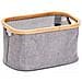Scatola In Tela, Contenitore Per Articoli Tessili, Cestino In Tessuto Grigio Per Riporre Oggetti. - Foto miniatura 1