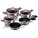 Moonlight Set Di Pentole Induzione 10-piece Alluminio Antiaderente 3 Casseruoli 2 Padelle Grigio - Foto miniatura 3