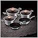 Moonlight Set Di Pentole Induzione 10-piece Alluminio Antiaderente 3 Casseruoli 2 Padelle Grigio - Foto miniatura 5
