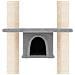 Albero Per Gatti Con Tiragraffi In Sisal Grigio Chiaro 169 Cm - Foto miniatura 5