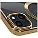 Cover Magsafe Per Iphone 15 Plus Silicone Bordo Cromato Oro - Foto miniatura 2