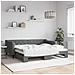 Divano Letto Con Letto Estraibile Grigio Scuro 90x190cm Tessuto - Foto miniatura 1