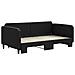 Divano Letto Con Letto Estraibile Nero 90x190 Cm In Tessuto - Foto miniatura 3