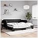 Divano Letto Con Letto Estraibile Nero 90x190 Cm In Tessuto - Foto miniatura 1