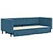 Divano Letto Estraibile Con Cassetti Blu 90x200 Cm In Velluto - Foto miniatura 3