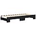 Divano Letto Estraibile Con Cassetti Nero 80x200 Cm In Tessuto - Foto miniatura 7