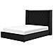 Letto Contenitore Velluto Nero 160 X 200 Cm Lubbon - Foto miniatura 3