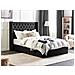 Letto Contenitore Velluto Nero 160 X 200 Cm Lubbon - Foto miniatura 1