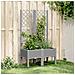 Fioriera Da Giardino Con Graticcio Grigio Chiaro 80x40x142cm Pp - Foto miniatura 1