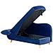 Chaise Longue Versione Sinistra Meri Velluto Blu Marino Con Contenitore - Foto miniatura 2
