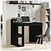 Scrivania Ufficio Nera 103,5x56,5x94 Cm In Legno Multistrato - Foto miniatura 3