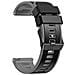 Cinturino In Silicone Per Garmin Venu2/2s /sp / 2plus, Samsung, Huawei, Amazfit Black+grey - Foto miniatura 3
