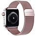 Bracciale Per Apple Watch 44 / 45 / 46 / 49 Mm In Maglia Milanese Traction, Rosa - Foto miniatura 4