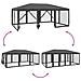 Tenda per Feste con 10 Pareti in Rete Antracite 6x4 m in HDPE - Foto miniatura 6