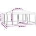 Tenda per Feste con 10 Pareti in Rete Antracite 6x4 m in HDPE - Foto miniatura 8