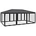 Tenda per Feste con 10 Pareti in Rete Antracite 6x4 m in HDPE - Foto miniatura 5