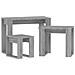 Tavolini Impilabili 3 Pz Grigio Sonoma In Legno Multistrato - Foto miniatura 4