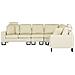Divano Angolare 6 Posti Stockholm Pelle Naturale Beige Chiaro Lato Sinistro - Foto miniatura 3